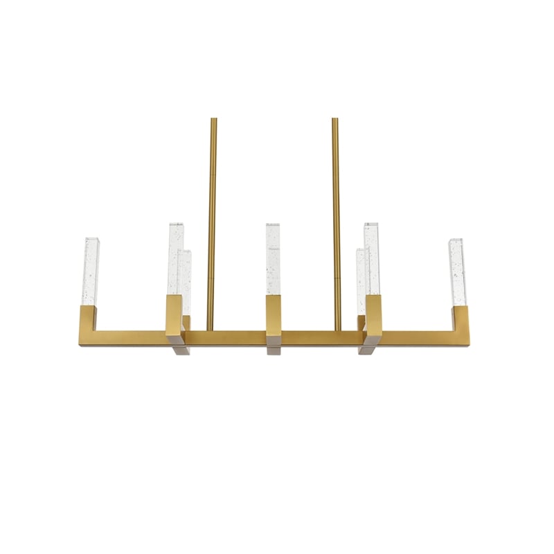 Elegant Lighting Noemi 8-Light Metal Adjustable LED Pendant in Satin Gold