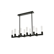 Elegant Lighting Noemi 10-Light Metal Adjustable LED Pendant in Black/Clear