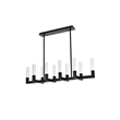 Elegant Lighting Noemi 10-Light Metal Adjustable LED Pendant in Black/Clear