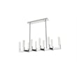 Elegant Lighting Noemi 10-Light Metal Adjustable LED Pendant in Chrome/Clear