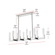 Elegant Lighting Noemi 10-Light Metal Adjustable LED Pendant in Chrome/Clear