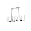 Elegant Lighting Noemi 10-Light Metal Adjustable LED Pendant in Chrome/Clear