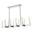 Elegant Lighting Noemi 10-Light Metal Adjustable LED Pendant in Chrome/Clear