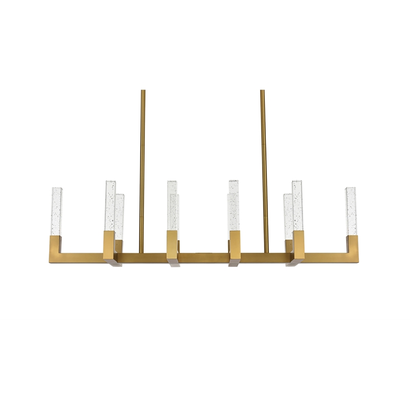 Elegant Lighting Noemi 10-Light Metal Adjustable LED Pendant in Satin Gold