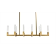 Elegant Lighting Noemi 10-Light Metal Adjustable LED Pendant in Satin Gold