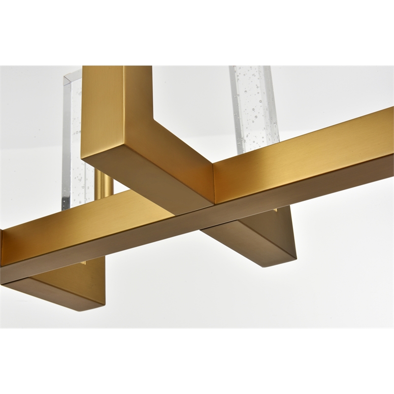 Elegant Lighting Noemi 10-Light Metal Adjustable LED Pendant in Satin Gold