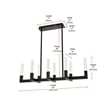Elegant Lighting Noemi 8-Light Metal Adjustable LED Pendant in Black