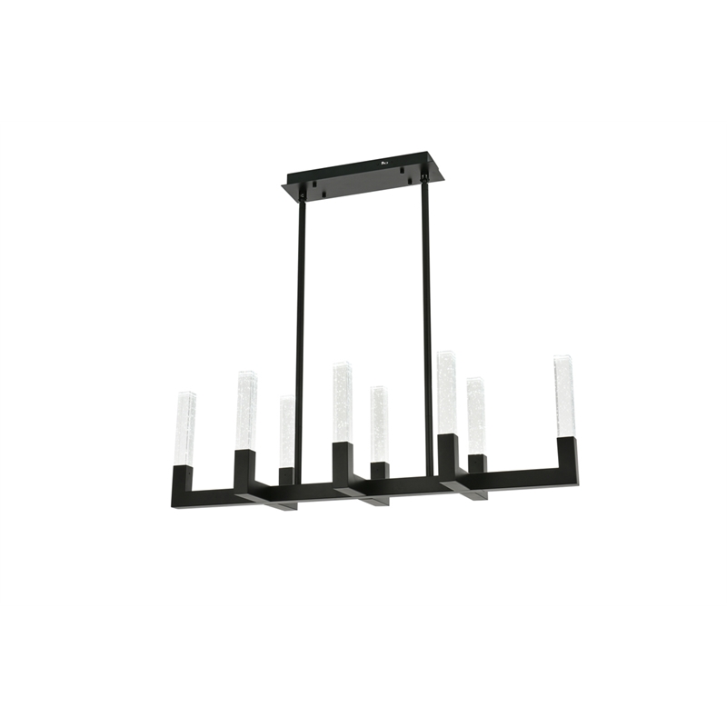 Elegant Lighting Noemi 8-Light Metal Adjustable LED Pendant in Black