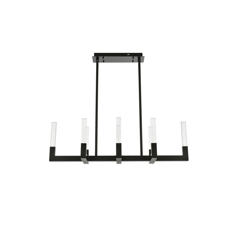 Elegant Lighting Noemi 8-Light Metal Adjustable LED Pendant in Black