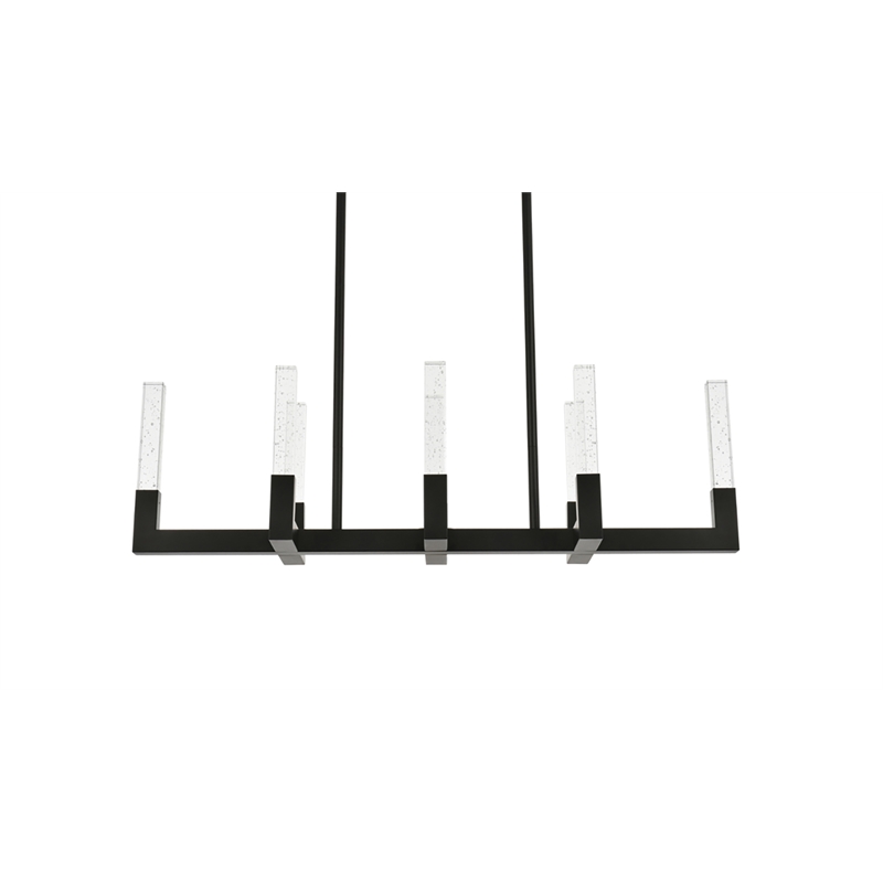 Elegant Lighting Noemi 8-Light Metal Adjustable LED Pendant in Black