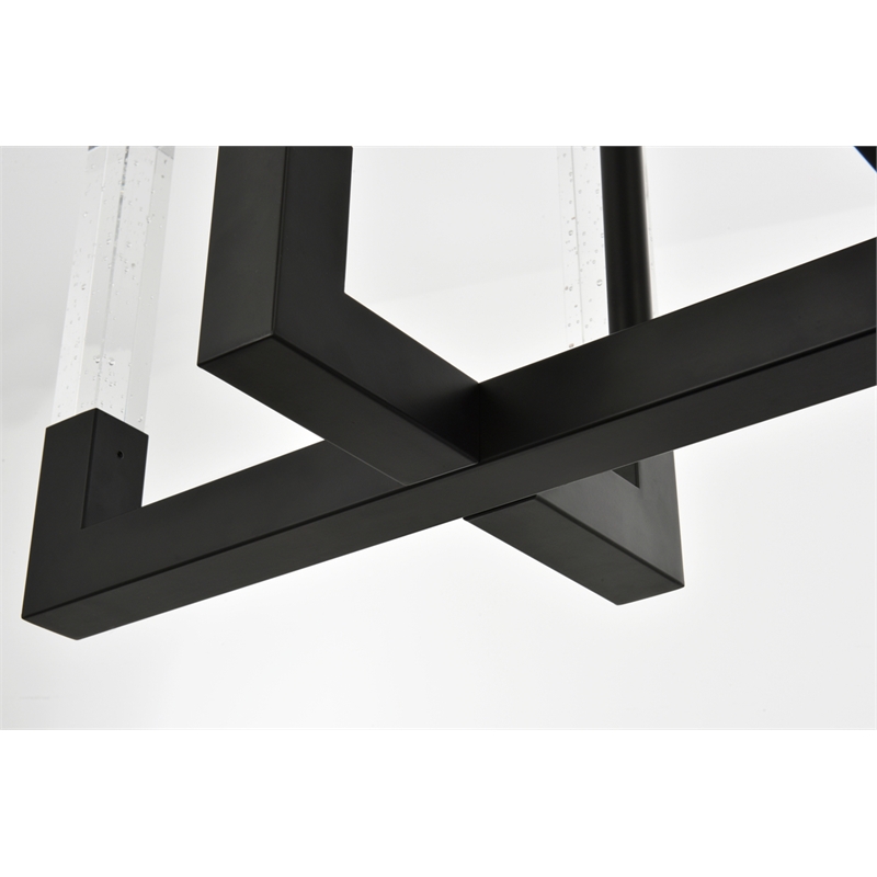 Elegant Lighting Noemi 8-Light Metal Adjustable LED Pendant in Black