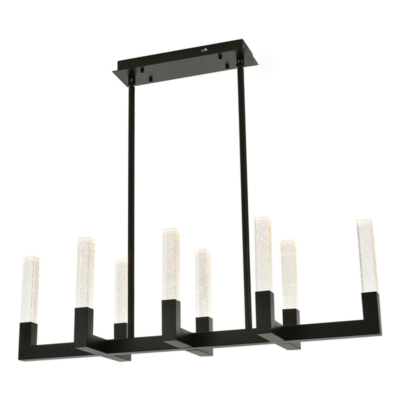 Elegant Lighting Noemi 8-Light Metal Adjustable LED Pendant in Black