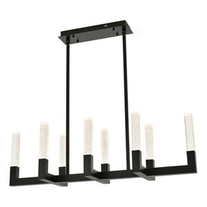 Elegant Lighting Noemi 8-Light Metal Adjustable LED Pendant in Black