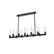 Elegant Lighting Noemi 12-Light Metal Adjustable LED Pendant in Black/Clear