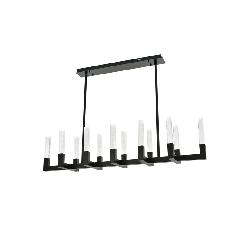 Elegant Lighting Noemi 12-Light Metal Adjustable LED Pendant in Black/Clear