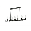 Elegant Lighting Noemi 12-Light Metal Adjustable LED Pendant in Black/Clear
