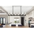 Elegant Lighting Noemi 12-Light Metal Adjustable LED Pendant in Black/Clear