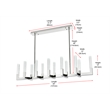 Elegant Lighting Noemi 12-Light Metal Adjustable LED Pendant in Chrome/Clear
