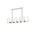 Elegant Lighting Noemi 12-Light Metal Adjustable LED Pendant in Chrome/Clear