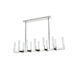 Elegant Lighting Noemi 12-Light Metal Adjustable LED Pendant in Chrome/Clear