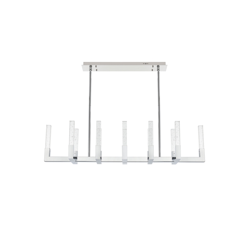 Elegant Lighting Noemi 12-Light Metal Adjustable LED Pendant in Chrome/Clear