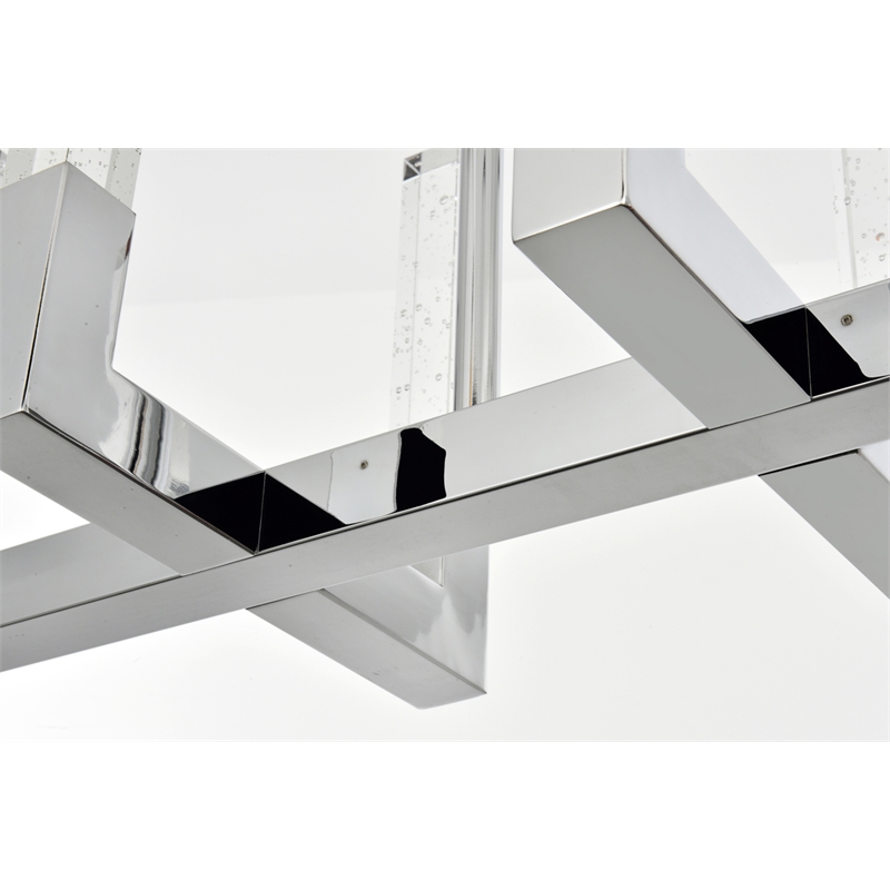Elegant Lighting Noemi 12-Light Metal Adjustable LED Pendant in Chrome/Clear