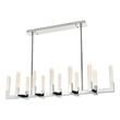 Elegant Lighting Noemi 12-Light Metal Adjustable LED Pendant in Chrome/Clear