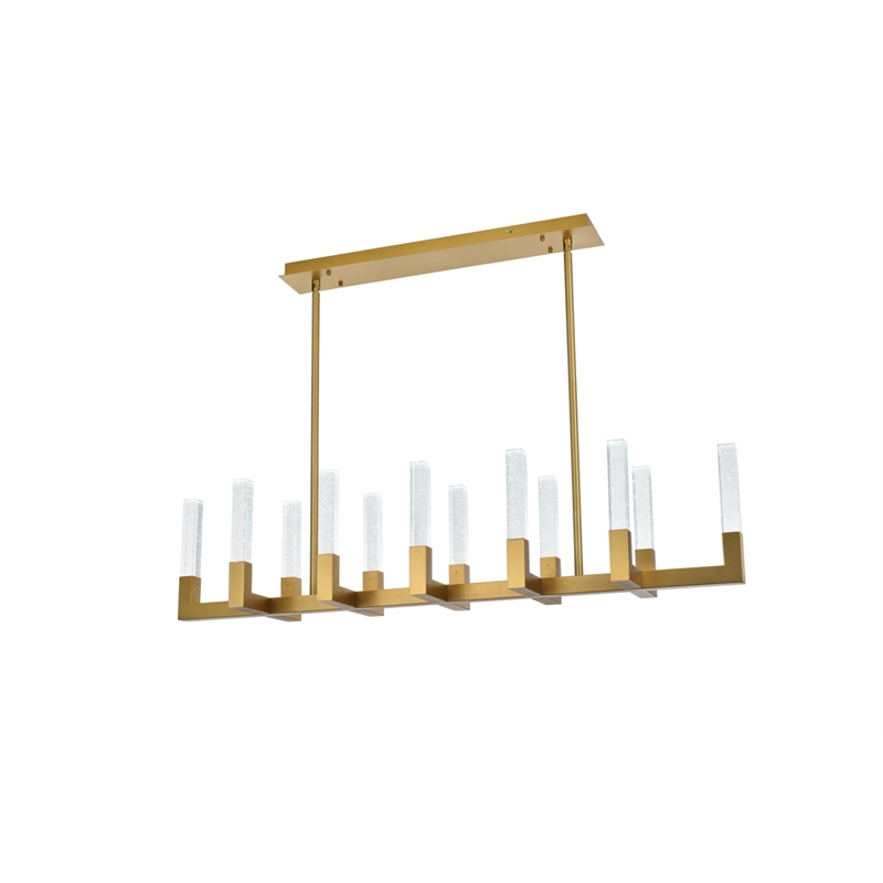 Elegant Lighting Noemi 12-Light Metal Adjustable LED Pendant in Satin Gold
