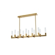 Elegant Lighting Noemi 12-Light Metal Adjustable LED Pendant in Satin Gold