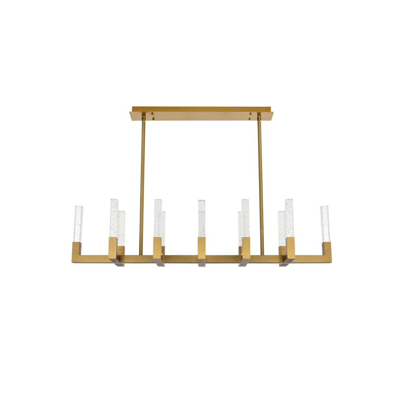 Elegant Lighting Noemi 12-Light Metal Adjustable LED Pendant in Satin Gold