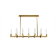 Elegant Lighting Noemi 12-Light Metal Adjustable LED Pendant in Satin Gold