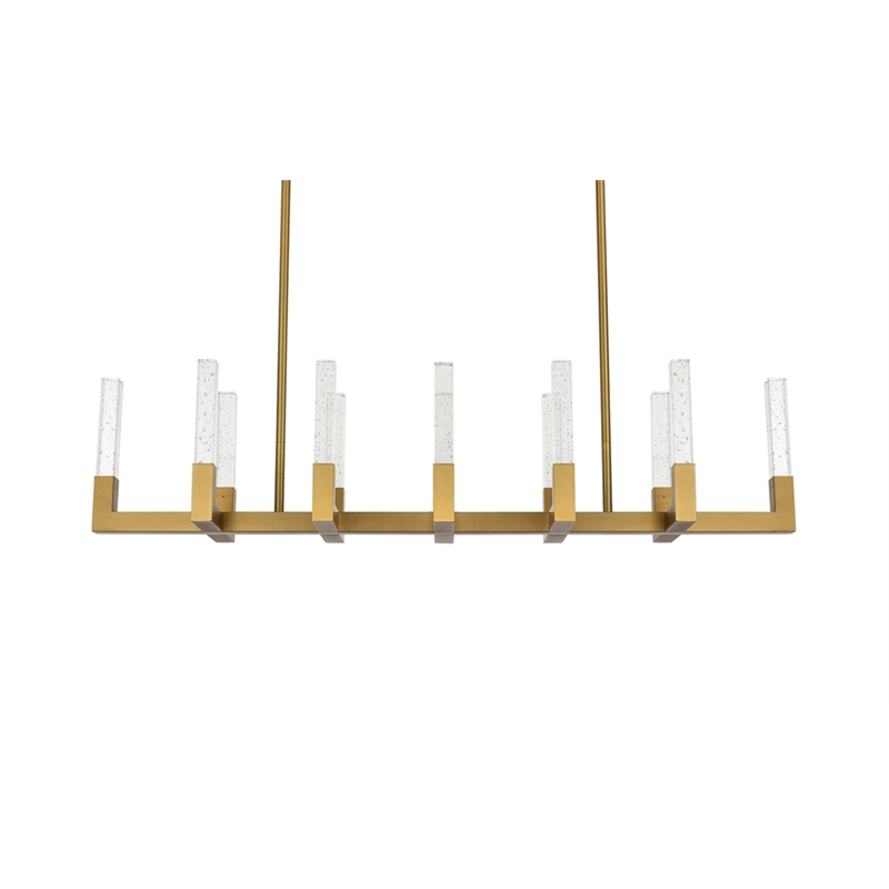 Elegant Lighting Noemi 12-Light Metal Adjustable LED Pendant in Satin Gold