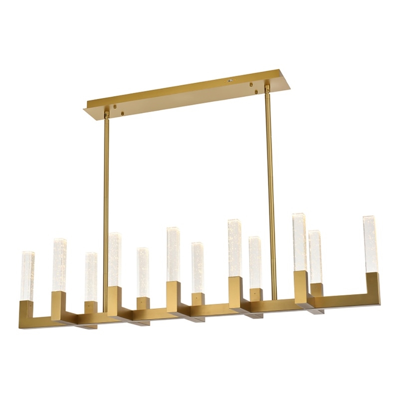 Elegant Lighting Noemi 12-Light Metal Adjustable LED Pendant in Satin Gold