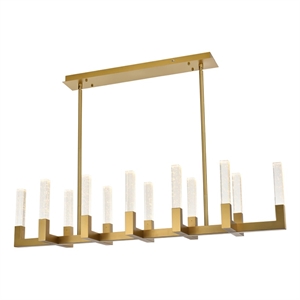 Elegant Lighting Noemi 12-Light Metal Adjustable LED Pendant in Satin Gold