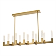 Elegant Lighting Noemi 12-Light Metal Adjustable LED Pendant in Satin Gold