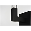 Elegant Lighting Noemi 1-Light Metal Adjustable LED Wall Sconce in Black/Clear