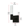 Elegant Lighting Noemi 1-Light Metal Adjustable LED Wall Sconce in Black/Clear