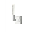 Elegant Lighting Noemi 1-Light Metal Adjustable LED Wall Sconce in Chrome/Clear