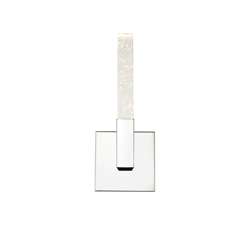 Elegant Lighting Noemi 1-Light Metal Adjustable LED Wall Sconce in Chrome/Clear