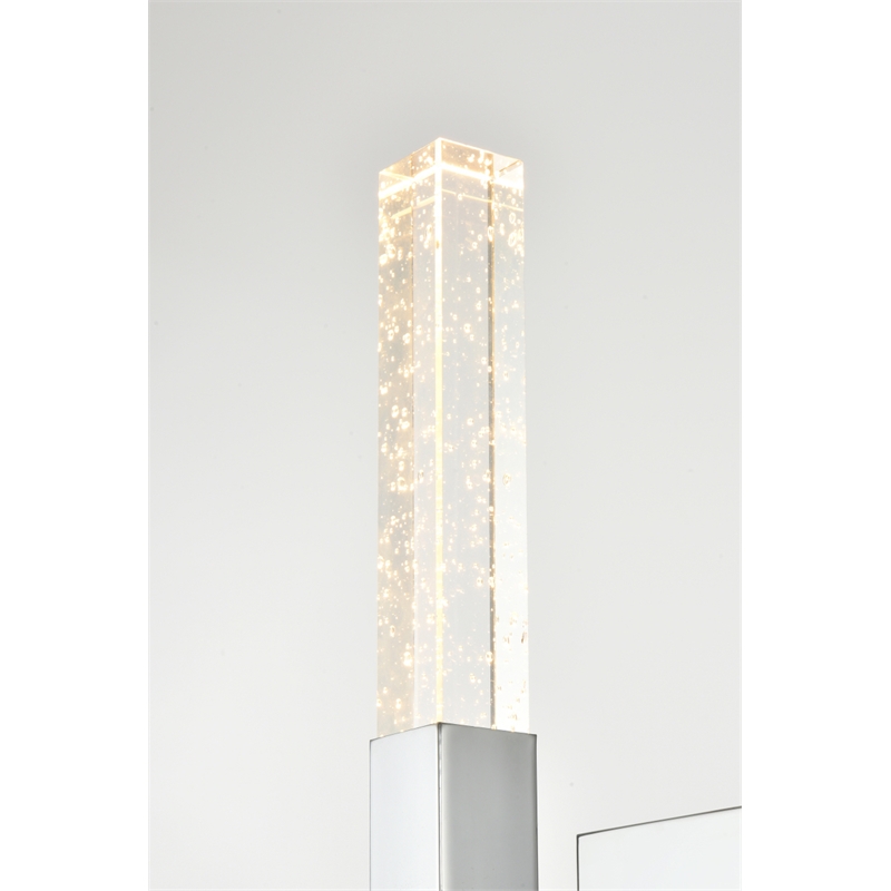 Elegant Lighting Noemi 1-Light Metal Adjustable LED Wall Sconce in Chrome/Clear