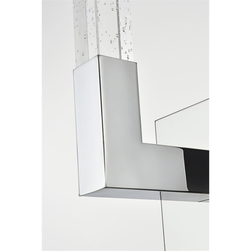 Elegant Lighting Noemi 1-Light Metal Adjustable LED Wall Sconce in Chrome/Clear