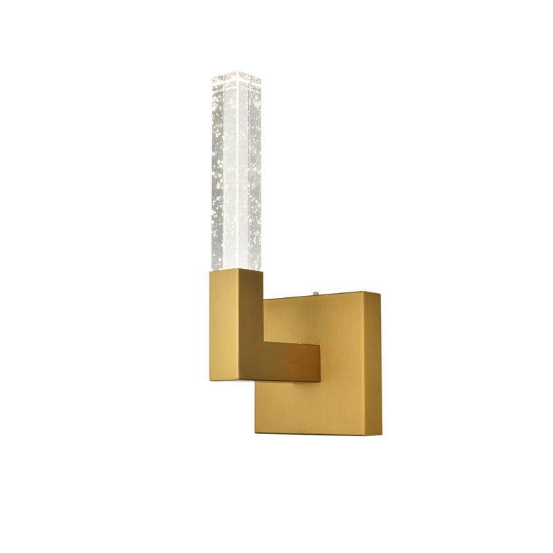 Elegant Lighting Noemi 1-Light Metal Adjustable LED Wall Sconce in Satin Gold
