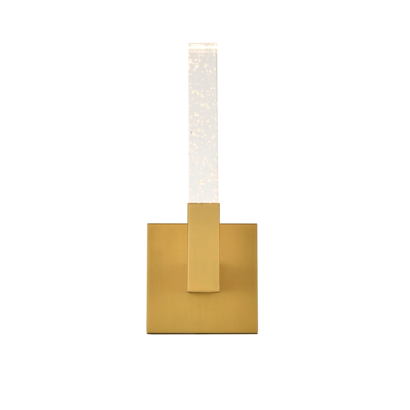 Elegant Lighting Noemi 1-Light Metal Adjustable LED Wall Sconce in Satin Gold