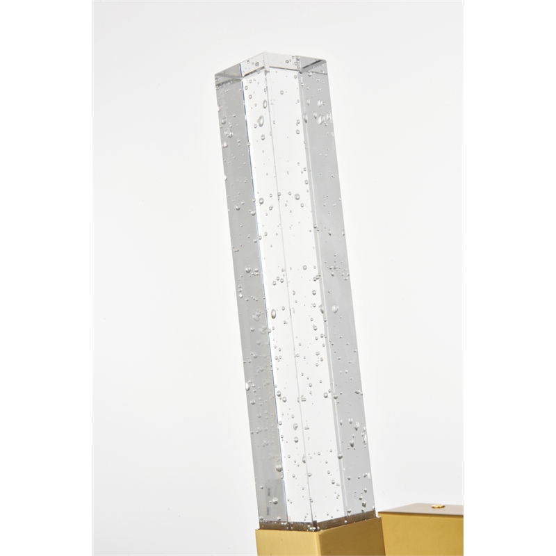 Elegant Lighting Noemi 1-Light Metal Adjustable LED Wall Sconce in Satin Gold
