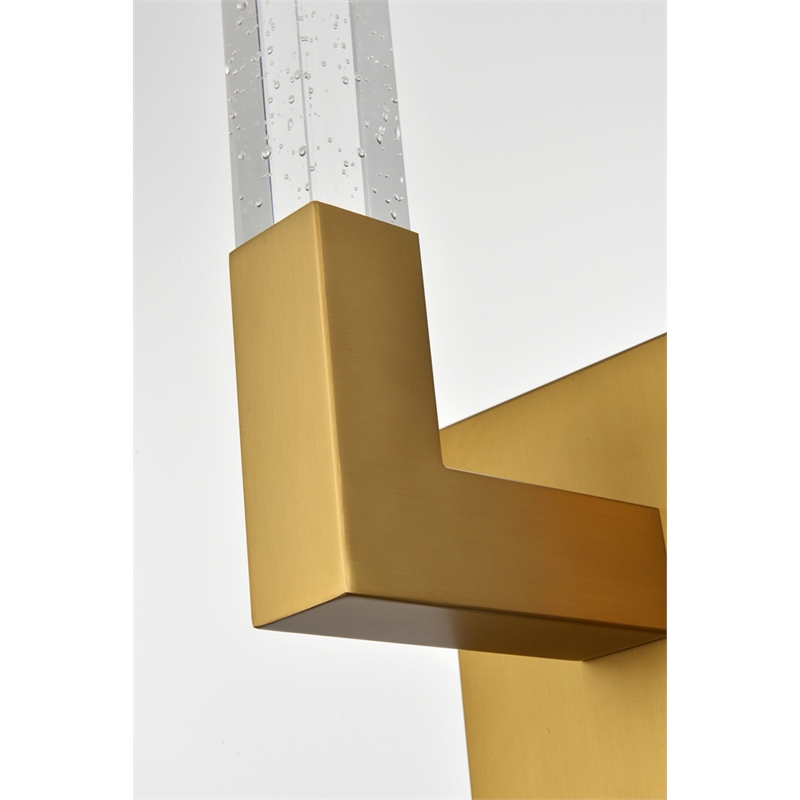 Elegant Lighting Noemi 1-Light Metal Adjustable LED Wall Sconce in Satin Gold
