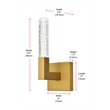 Elegant Lighting Noemi 1-Light Metal Adjustable LED Wall Sconce in Satin Gold