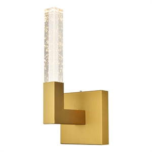 Elegant Lighting Noemi 1-Light Metal Adjustable LED Wall Sconce in Satin Gold