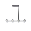 Elegant Lighting Eren 8-Light Metal & Crystal Pendant Light in Black/Clear