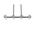 Elegant Lighting Eren 8-Light Metal & Crystal Pendant Light in Black/Clear