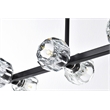 Elegant Lighting Eren 8-Light Metal & Crystal Pendant Light in Black/Clear